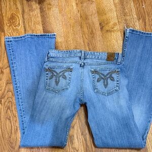 VINTAGE BKE Blue Denim Jeans with Embroidered Pockets